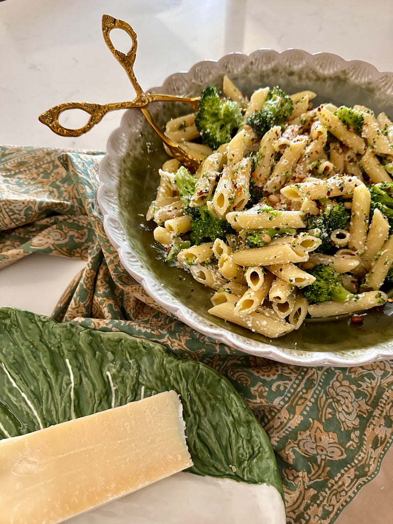 Penne with Broccoli, Pine Nuts & Ricotta from The Mediterranean Cook by Meni Valle